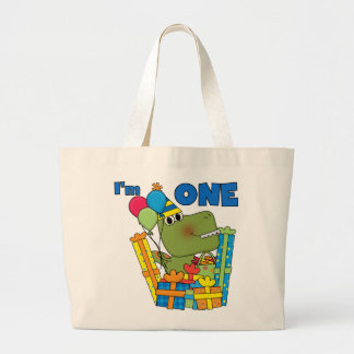 Little Dino 1st Birthday T shirts och Gifts Jumbo Tygkasse