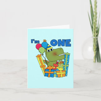Little Dino 1st Birthday T shirts och Gifts Kort