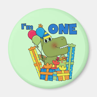 Little Dino 1st Birthday T shirts och Gifts Magnet