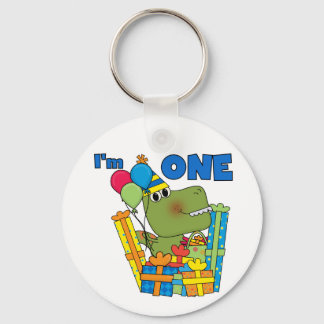 Little Dino 1st Birthday T shirts och Gifts Nyckelring