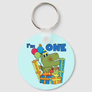 Little Dino 1st Birthday T shirts och Gifts Nyckelring