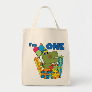 Little Dino 1st Birthday T shirts och Gifts Tygkasse