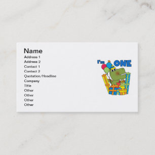 Little Dino 1st Birthday T shirts och Gifts Visitkort