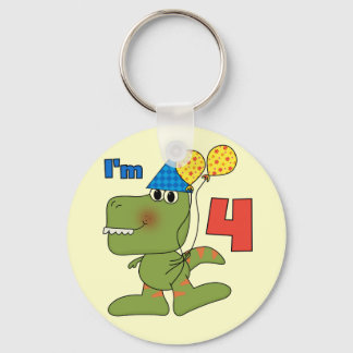 Little Dino 4e födelsedagen Tshirts och Gifts Nyckelring