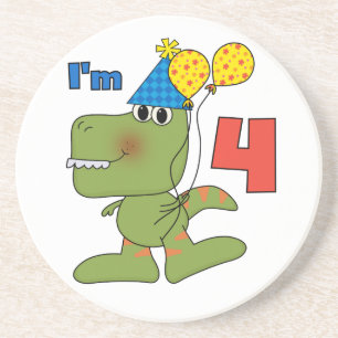 Little Dino 4e födelsedagen Tshirts och Gifts Underlägg