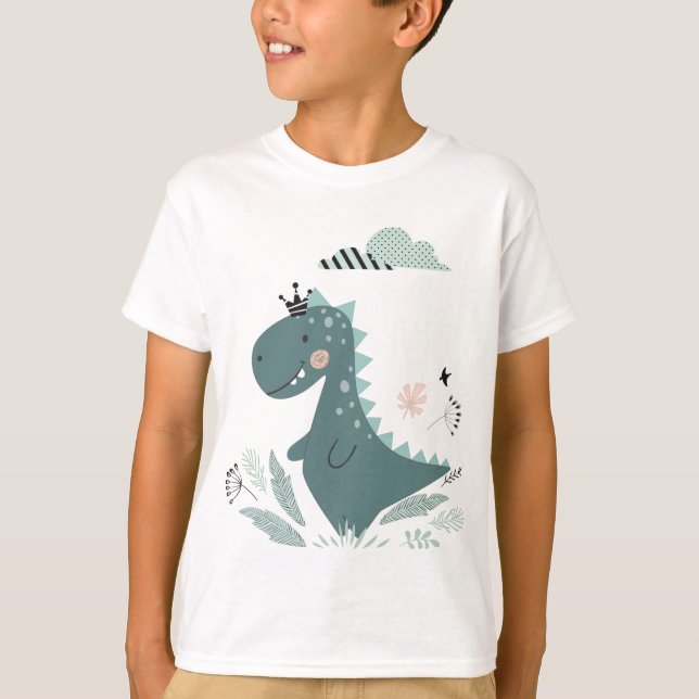Little Dino Delight T Shirt (Framsida)