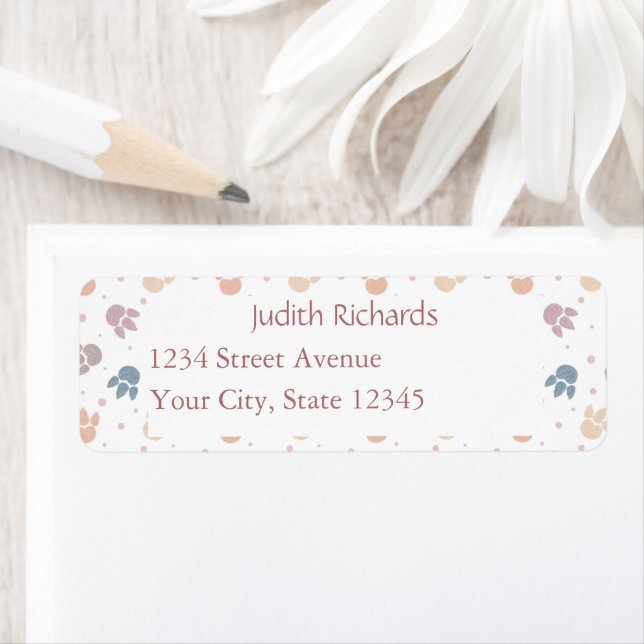 Little Dino Kid's Birthday Party Returadress Etikett (Insitu)