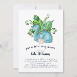 Little Dinosaur Baby Shower-inbjudan Inbjudningar
