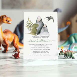 Little Dinosaur Baby Shower-inbjudan Inbjudningar