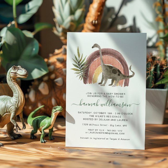 Little Dinosaur Baby Shower Inbjudningar (Skapare uppladdad)