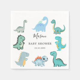 Little Dinosaur Cute Baby Shower Pappersservett