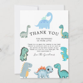 Little Dinosaur Cute Baby Shower Tack Kort