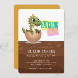 Little Dinosaur Hatching Soon Inbjudningar