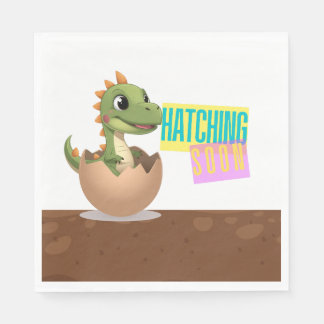 Little Dinosaur Hatching Soon Pappersservett