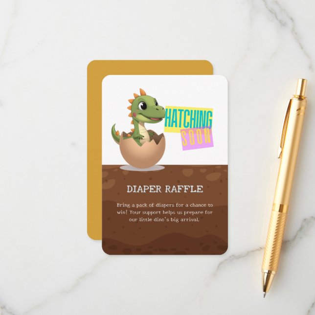 Little Dinosaur Hatching Soon Tilläggskort (Fram/Back In Situ)