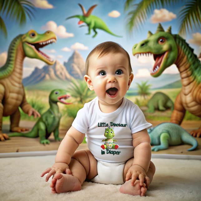 Little Dinosaur in diapers T Shirt (Little Dinosaur in diapers )