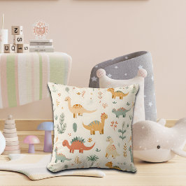 Little Dinosaurs Beige Neutralt Tones Kudde