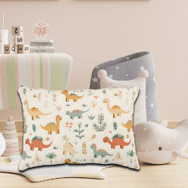 Little Dinosaurs Beige Neutralt Tones Prydnadskudde