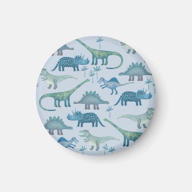 Little Dinosaurs Blue Magnet (Framsidan)