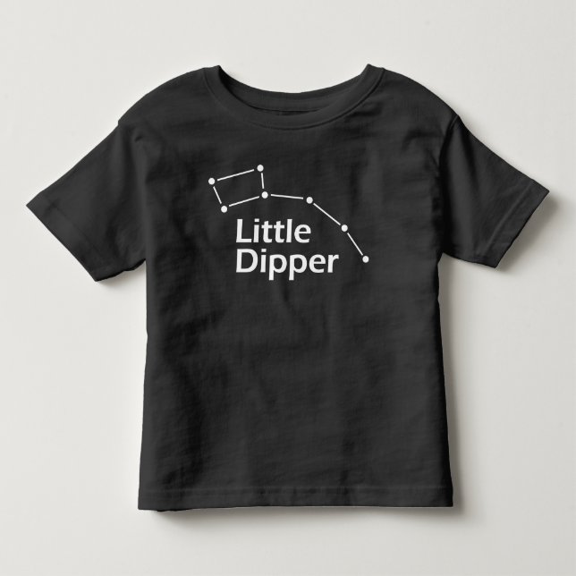 Little Dipper T-Shirt Astronomy Asterism Stars Him (Framsida)