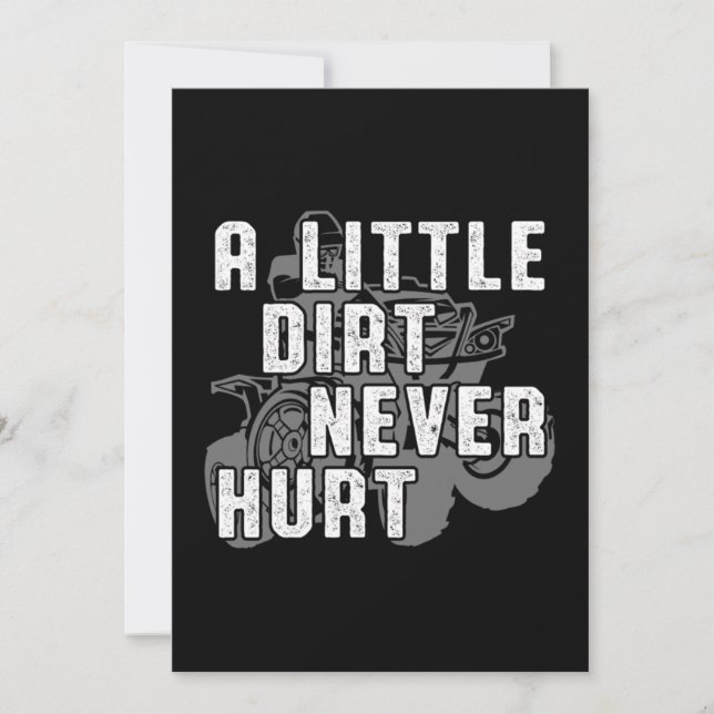 Little Dirt Quad Tävla ATV Rider Offroad Gift Inbjudningar (Framsida)