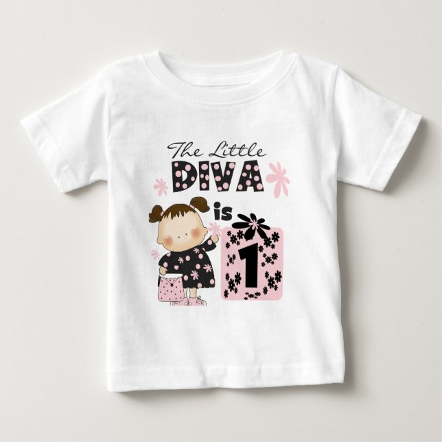 Little Diva 1:a födelsedag Tshirts och Gifts (Framsida)