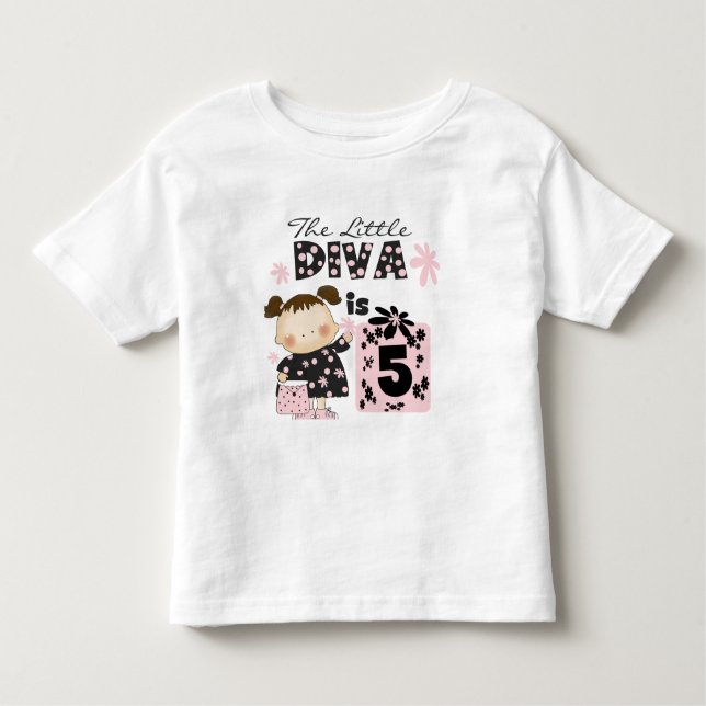 Little Diva 5th Birthday Tshirts and Gifts (Framsida)