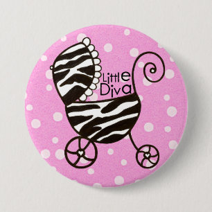 "Little Diva" Baby-knappar Knapp