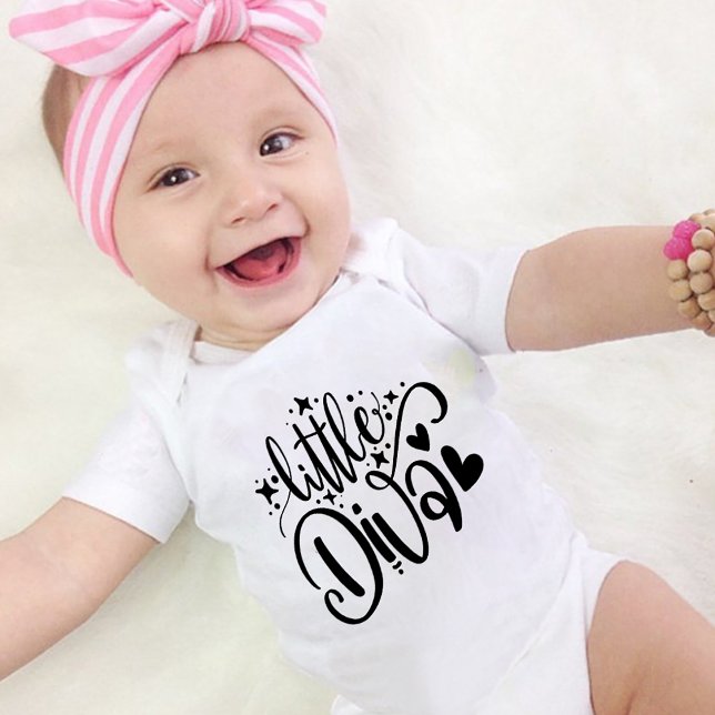 Little Diva Funny Baby Bodywear One-Biet T Shirt (Skapare uppladdad)