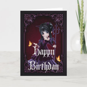 Little Djävulen 6 Gothic Grattis på födelsedagen C Kort