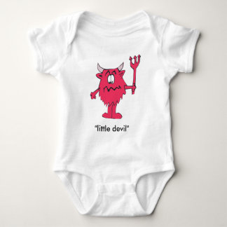 "Little Djävulen" Baby Jersey Bodykostym T Shirt