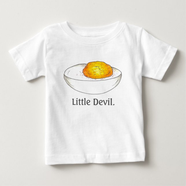 Little Djävulen Deviled Stuffed Egg Eggs Picnic Fo T-shirt (Framsida)