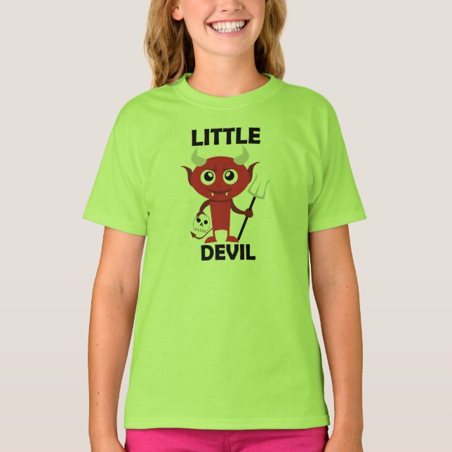 Little Djävulen - Girls Basic T-Shirt (Framsida)