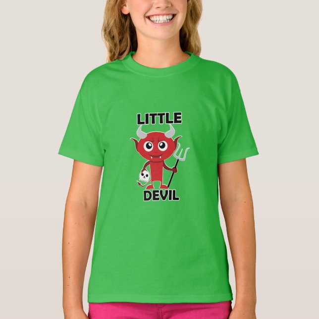 Little Djävulen - Girls Basic T-Shirt (Framsida)
