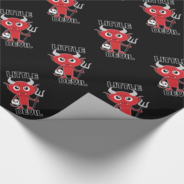 Little Djävulen - Glossy Wrapping Papper, 30 x 6' Presentpapper (Hörn)