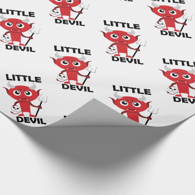 Little Djävulen - Glossy Wrapping Papper, 30 x 6' Presentpapper (Hörn)