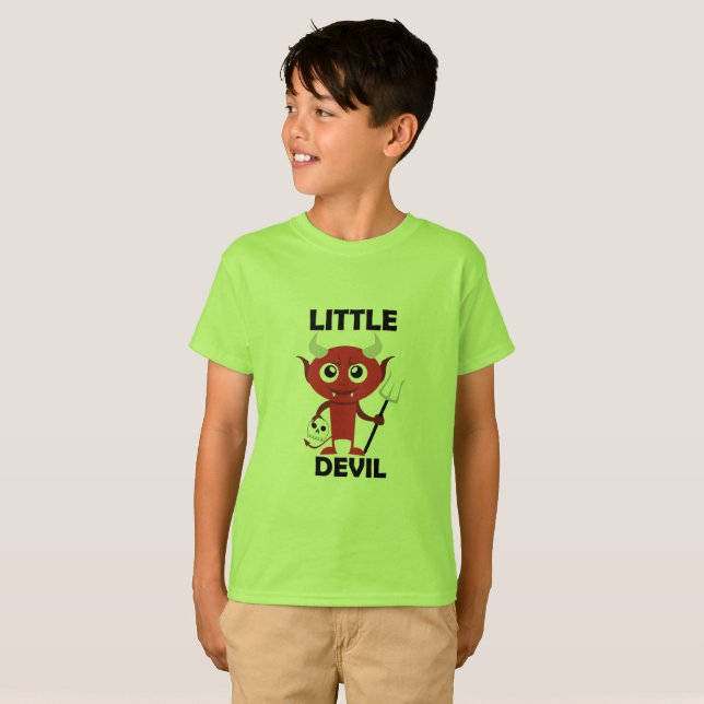 Little Djävulen - Kids Basic T-Shirt (Hel framsida)