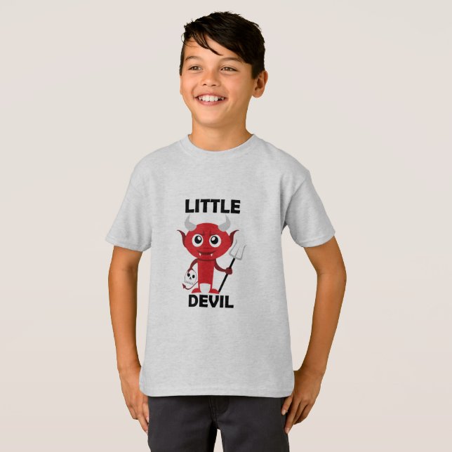 Little Djävulen - Kids Basic T-Shirt (Hel framsida)