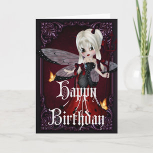 Little Djävulen Ladybug Design 2b Grattis på födel Kort