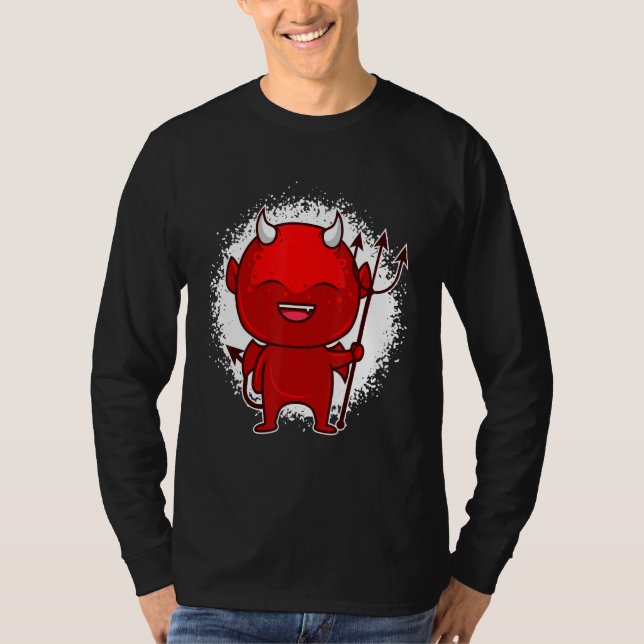 Little Djävulen Satan Antichrist T Shirt (Framsida)