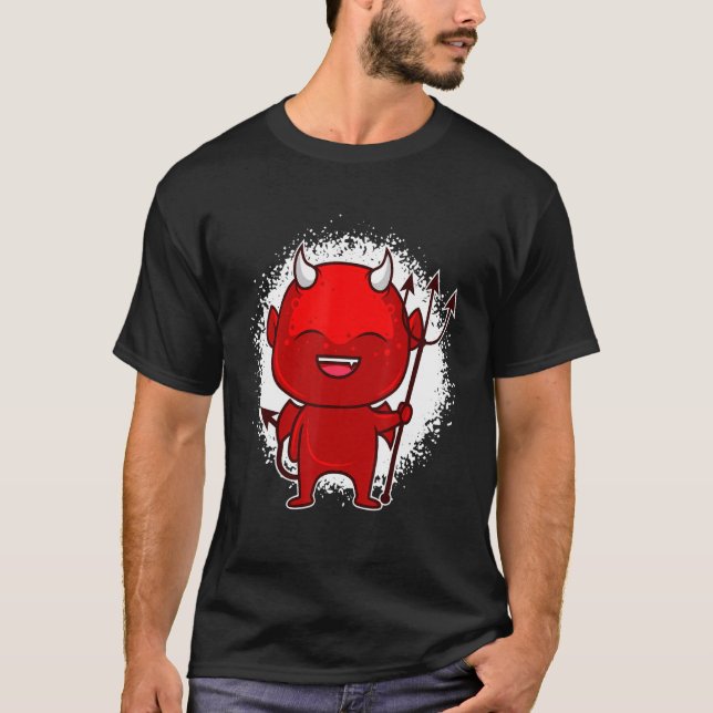 Little Djävulen Satan Antichrist T Shirt (Framsida)