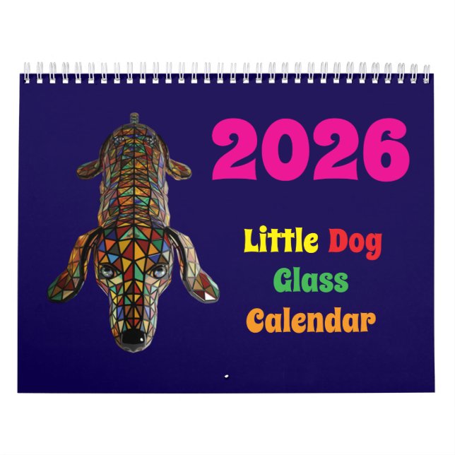Little Dog Glass Calendar Kalender (Omslag)