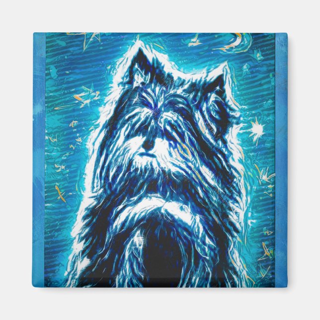 Little Doggy in blue Magnet (Framsidan)