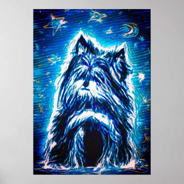 Little Doggy in blue Poster (Framsidan)