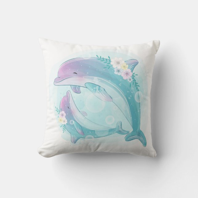 Little Dolphin Cushion Kudde (Framsida)