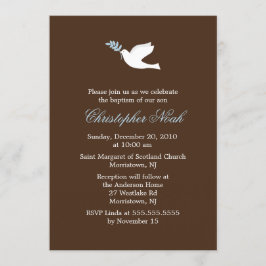 Little Dove Boy Christening och Baptism Inbjudningar