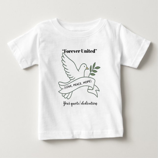 Little Dove från Kärlek - Personlig Baby T-Shirt (Framsida)