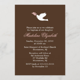 Little Dove Girl Christening and Baptism Inbjudningar