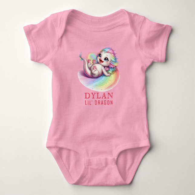 Little Dragon 2024 Newborn Coming Home Outfit Cute T Shirt (Framsida)