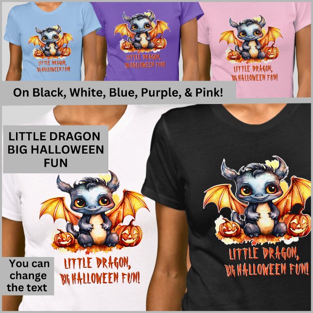 Little Dragon Baby, Big Halloween Roligt, Pumpkins T Shirt (Skapare uppladdad)